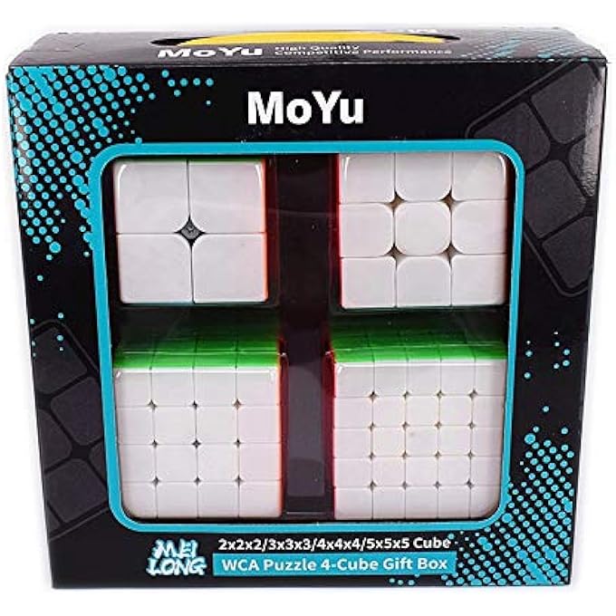 MOYU MEILONG 2X2 3X3 4X4 5X5 SPEED CUBE GIFT BOX STICKERLESS PUZZLE CUBING BUNDLE 2X2X2 3X3X3 4X4X4 5X5X5 MAGIC CUBES - Image 1